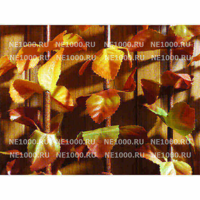 Бамбук + листья   "Осенняя_зелень"  90х185